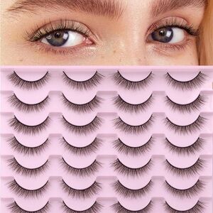 Natural Black False Eyelashes 10mm